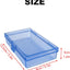 12 Contenedores Plástico Transparente 5.3x3.1pulg Azul