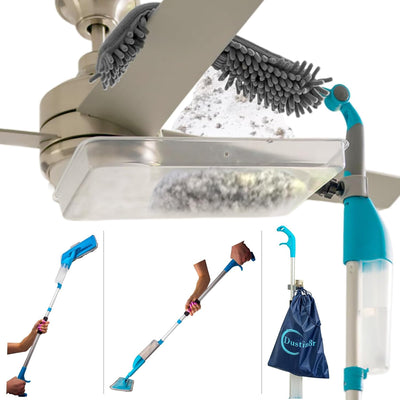 Limpiador ventilador techo 4en1 trapeador rociador plumero