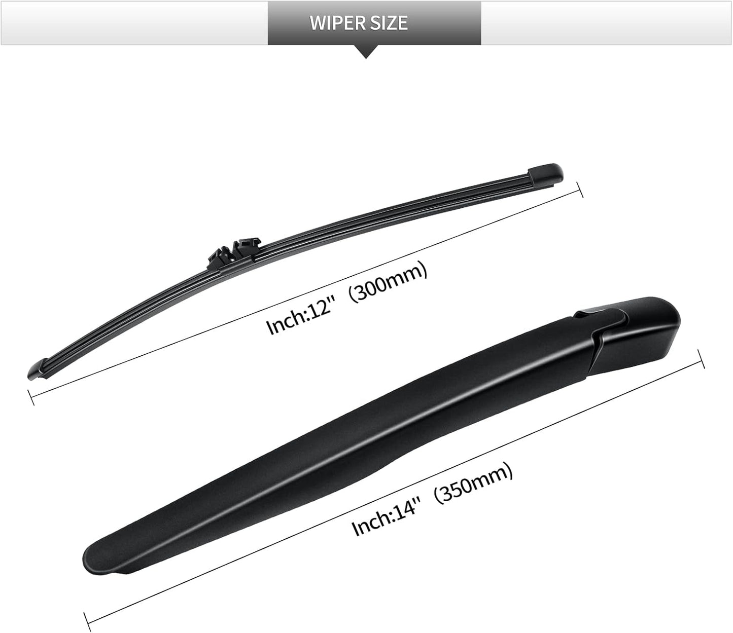 Set limpiaparabrisas trasero para Lincoln Nautilus