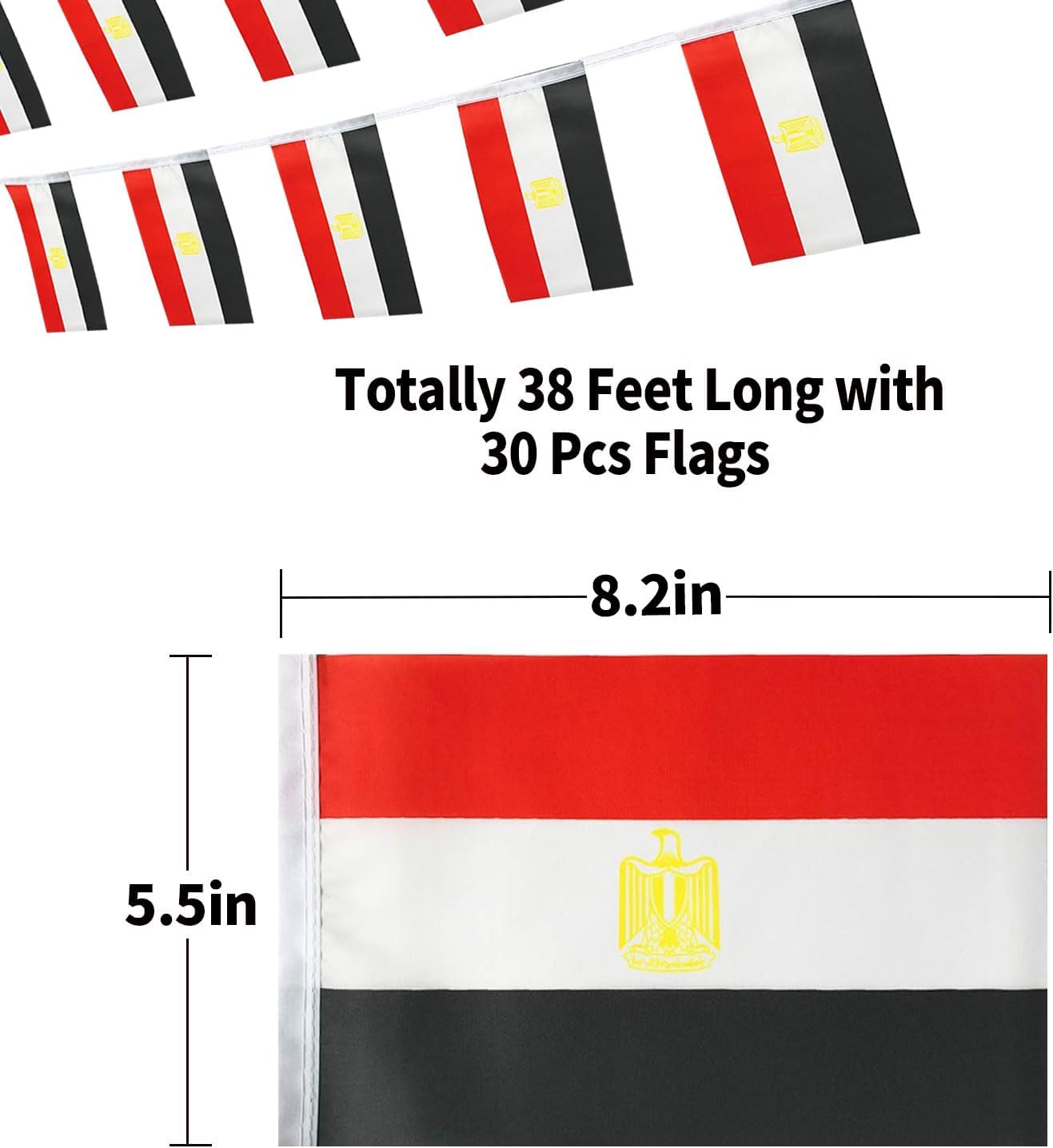 Bandera Egipto mini para fiestas escuela eventos