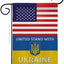 Bandera jardín soporte Ucrania EE.UU. Cartel decoración casa