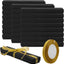 Set 24 cajas regalo cartón relleno algodón 8.2" negro