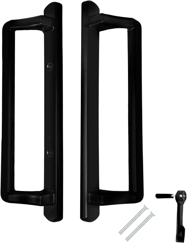 Set manijas puerta vidrio deslizante con pestillo 10"