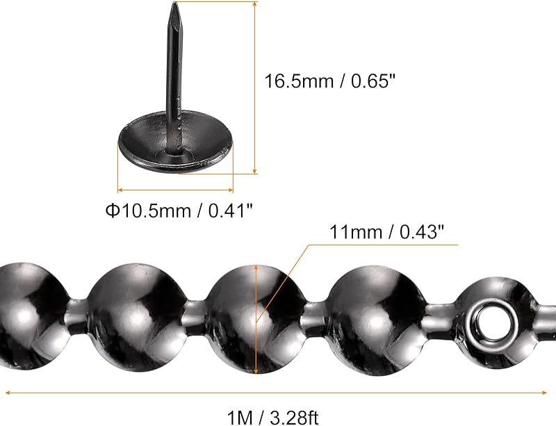 5 Tiras Tachuelas Tapicería 3.3ft para Sofá Silla Muebles