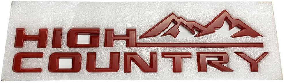 3 Emblemas 3D High Country para Tahoe Silverado 2019-23 Rojo