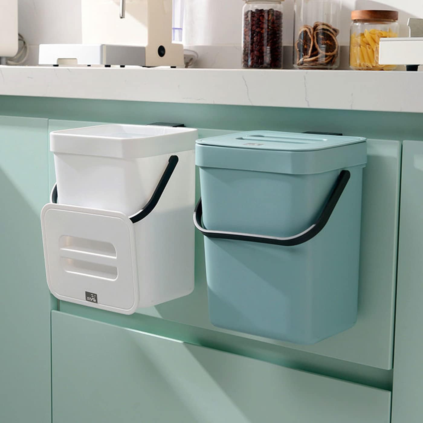 Bote basura pequeño con tapa hermética para cocina 5L