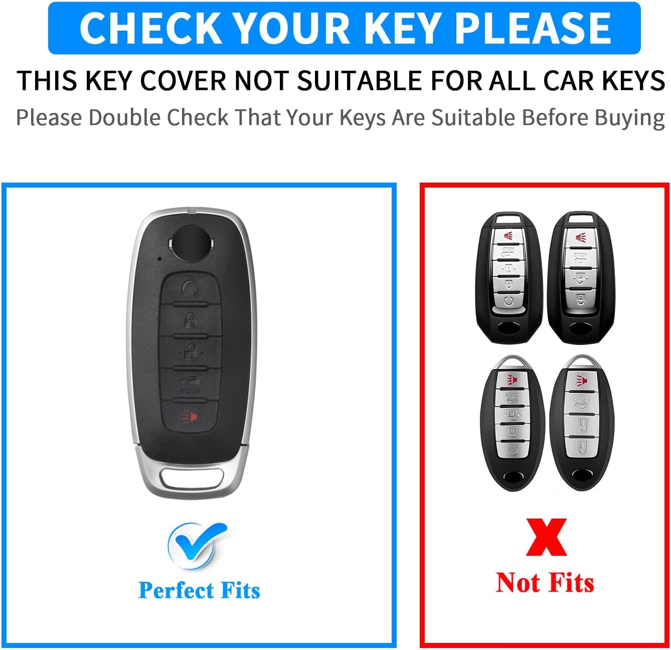 Funda llavero Nissan con 5 botones protector metal