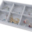 Organiz. joyas terciopelo 6 rejillas apilable cajón