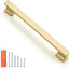 10 Tiradores Gabinete Oro Cepillado 6-3/10" Manijas Cocina