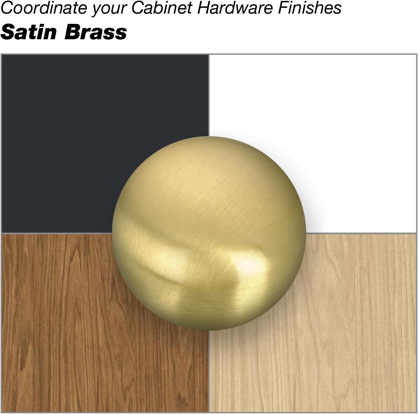 Pomo hongo latón satinado 1.260" para cocina baño muebles