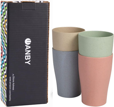 Vasos plástico 9.3oz 4 colores para beber campamento