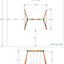 Set columpios madera cedro marco A 2 cinturones