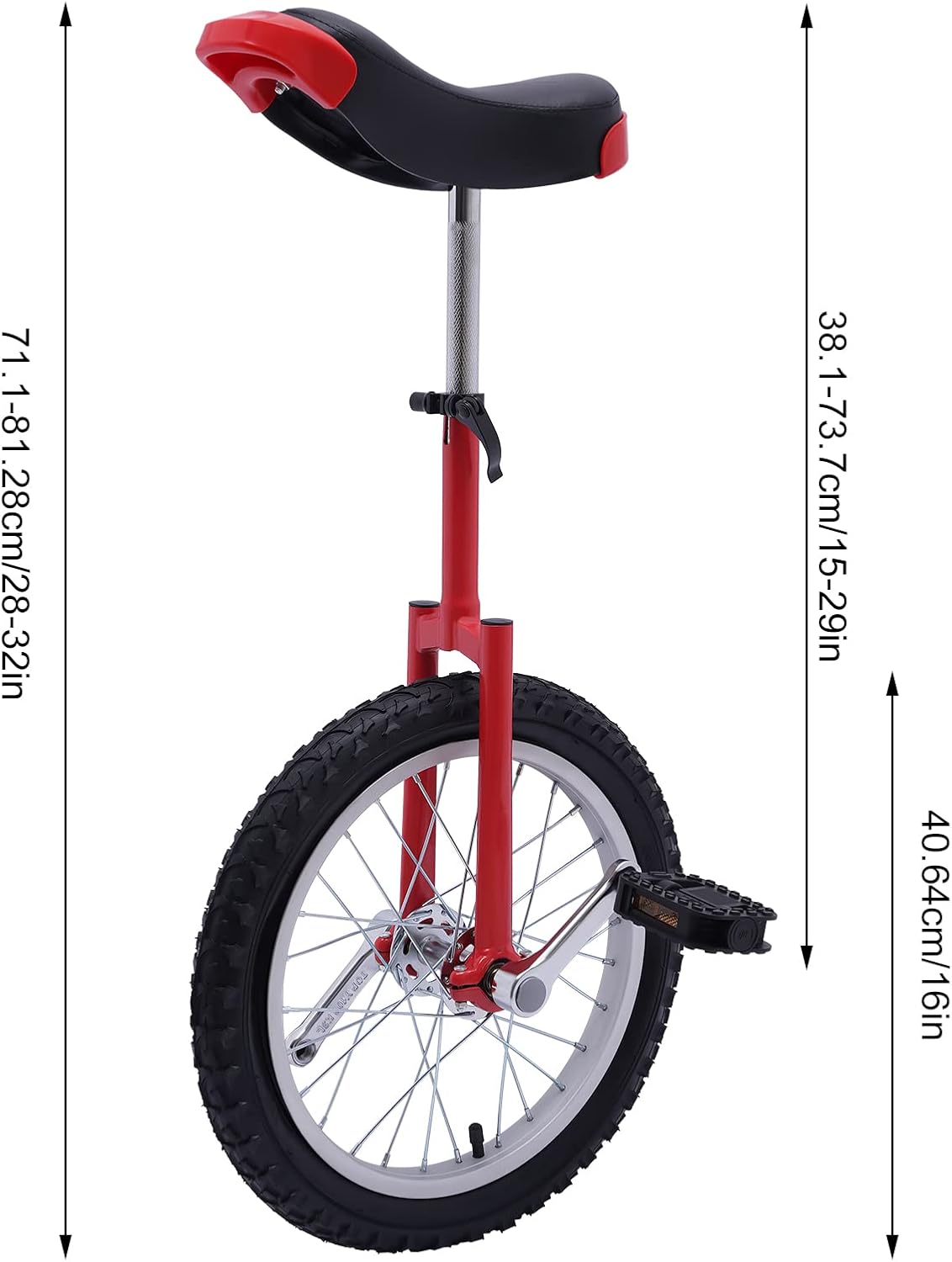 Rueda eléctrica Unicycle 16/24" acero antiderrap asiento