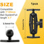 Brazo montaje ram doble enchufe aluminio 1pulg bicicleta