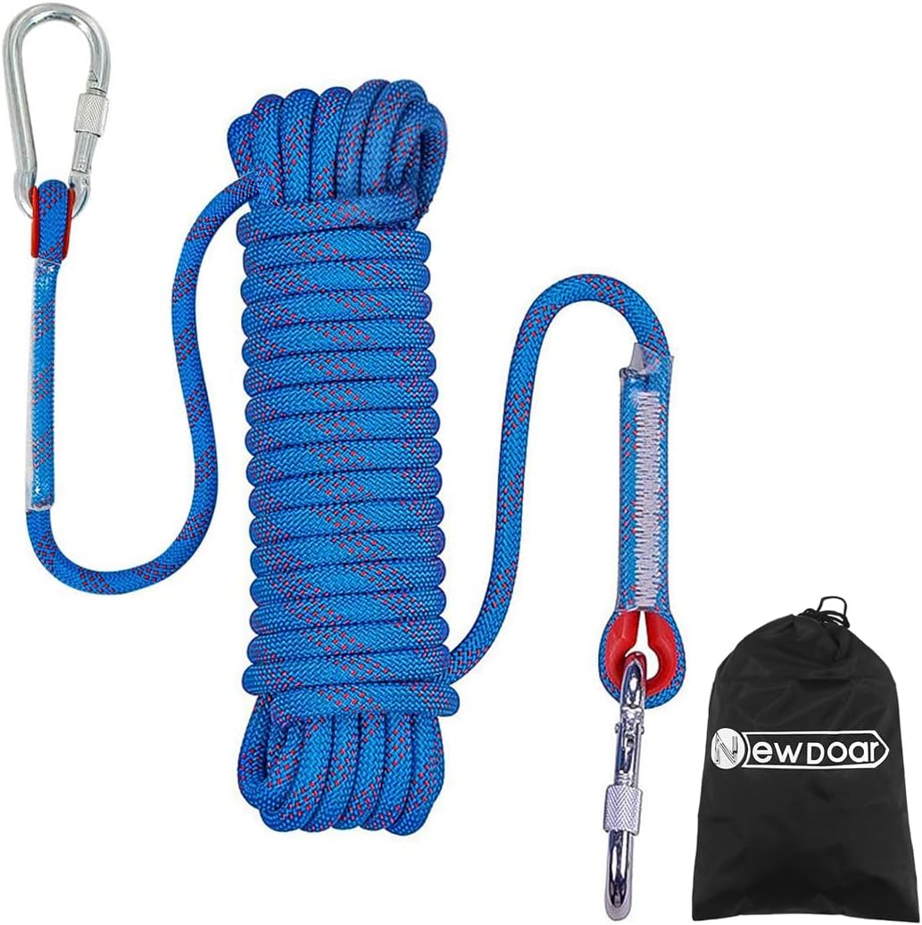 Cuerda escalada 8mm 10mm con ganchos acero para rescate
