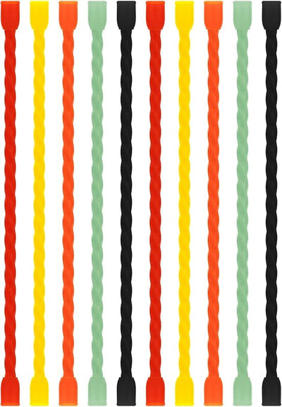 10 Bridas Silicona 6pulg Reutilizables Multiusos 5 Colores