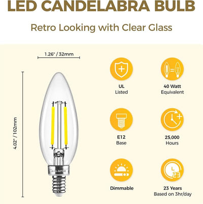 Bombillas LED E12 regulables 5000K 4W pack 24