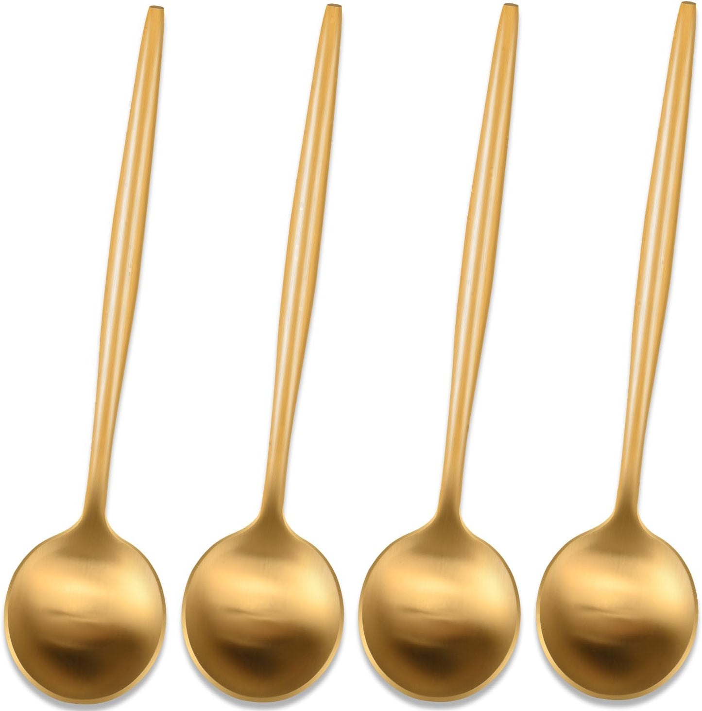 Set 4 cucharas té café oro satinado ss18/10