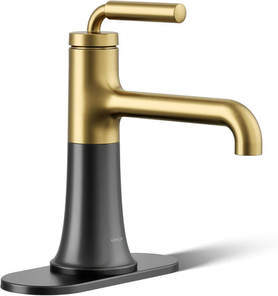 Grifo lavabo monomando 1.2gpm negro mate latón cepillado