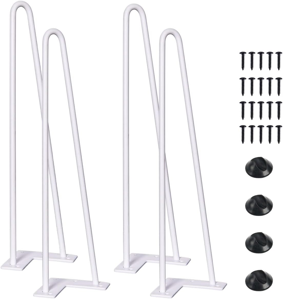 Patas muebles horquilla 14pulg metal con protectores