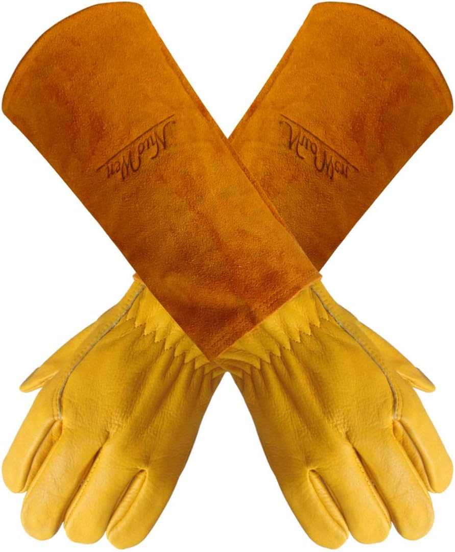 Guantes jardín grandes amarillos a prueba de espinas