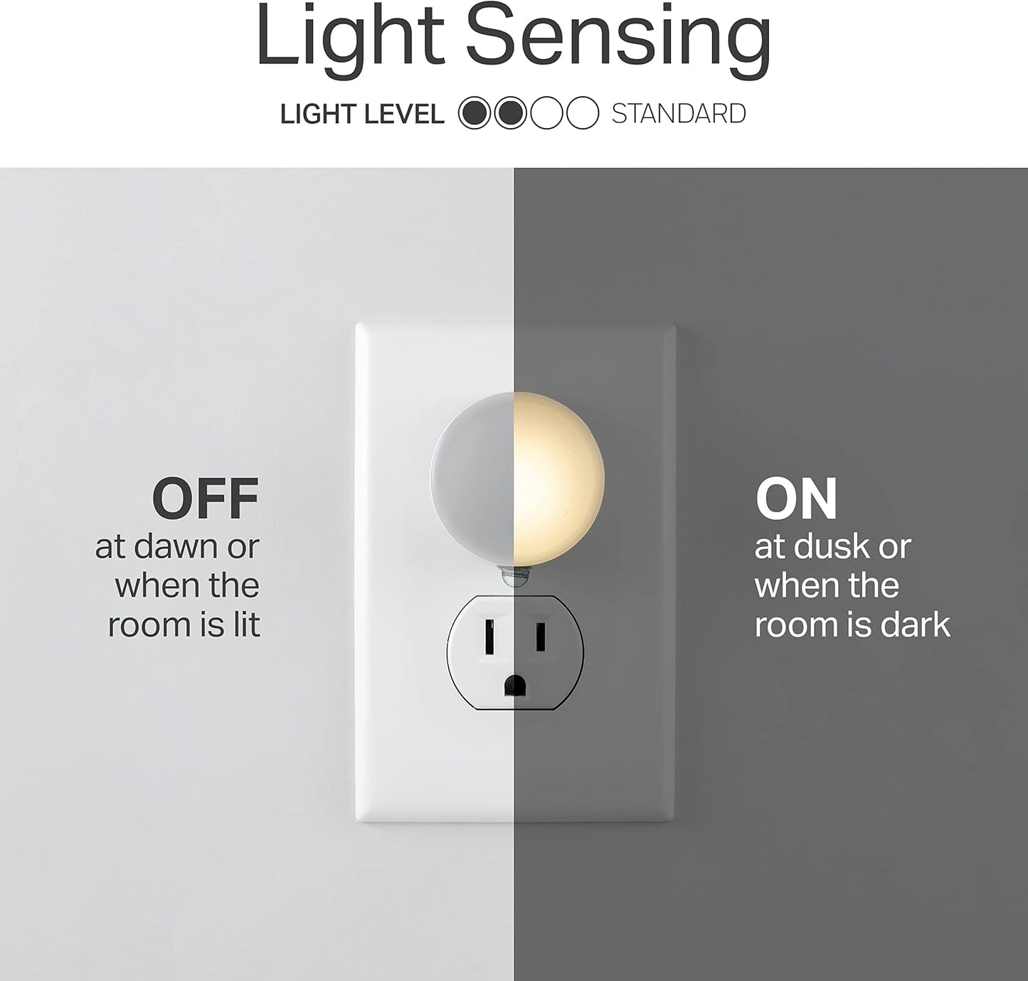 Luz nocturna enchufable LED sensor amanecer pack 10