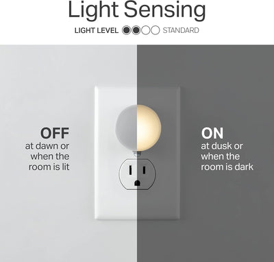 Luz nocturna enchufable LED sensor amanecer pack 10