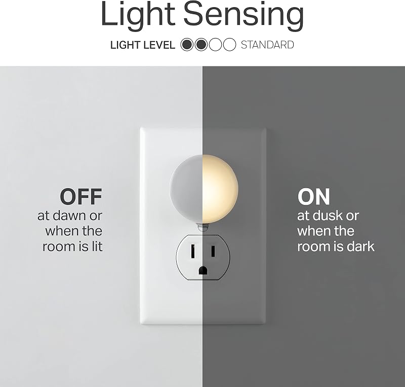 Luz nocturna enchufable LED sensor amanecer pack 10