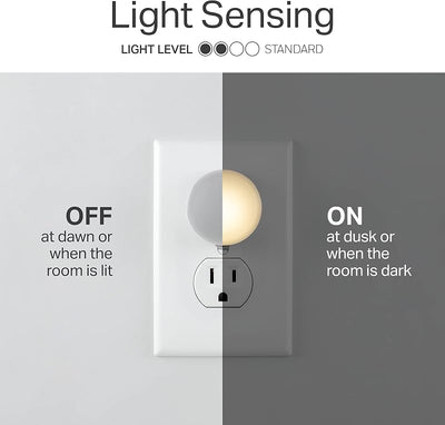 Luz nocturna enchufable LED sensor amanecer pack 10