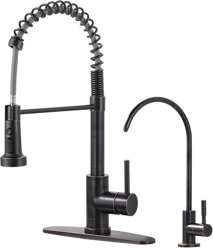 Grifo cocina acero inox con rociador desplegable
