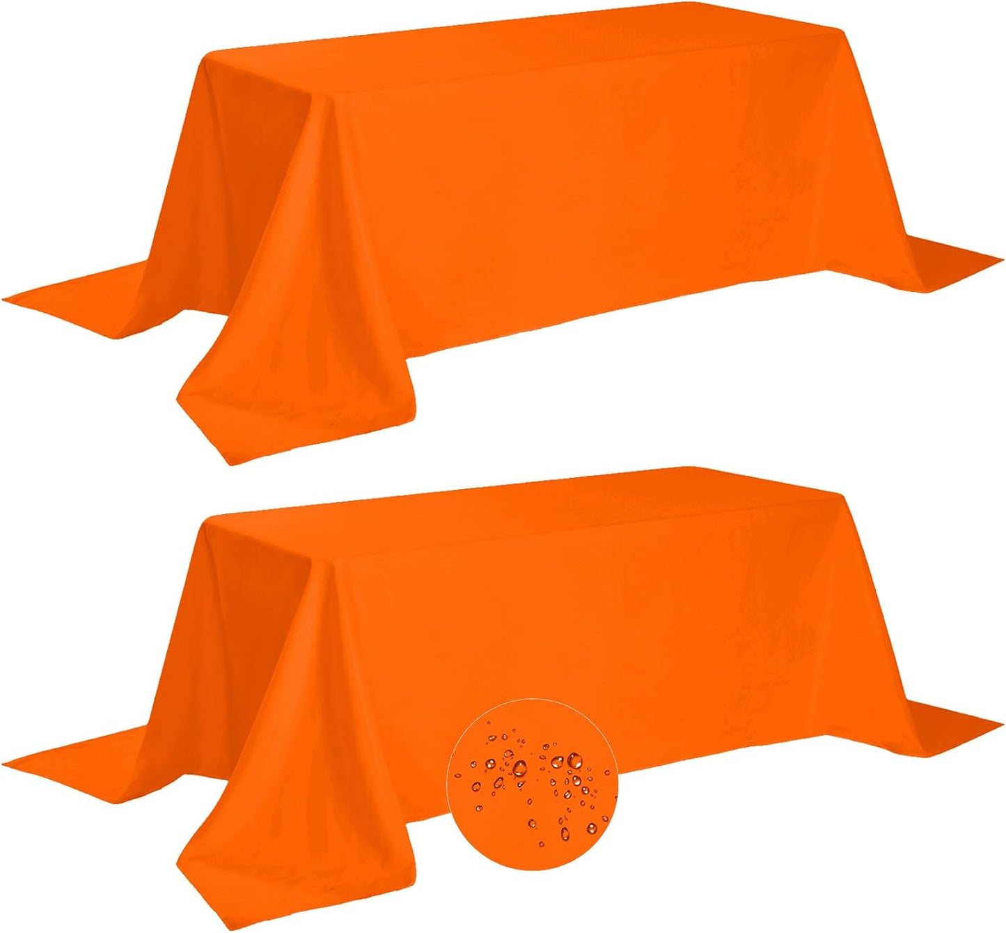 2 Manteles Rectangulares Impermeables 90x156pulg Resistentes