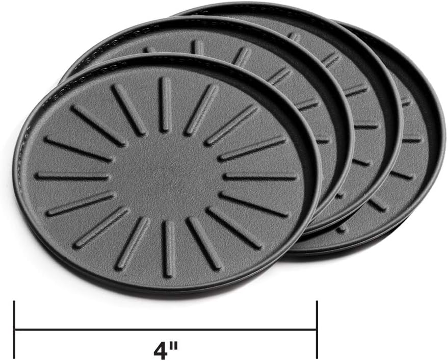 4 Pzas Posavasos Antideslizantes Negro