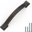10 Tiradores Gabinete 3.75" Acabado Bronce Aceitado