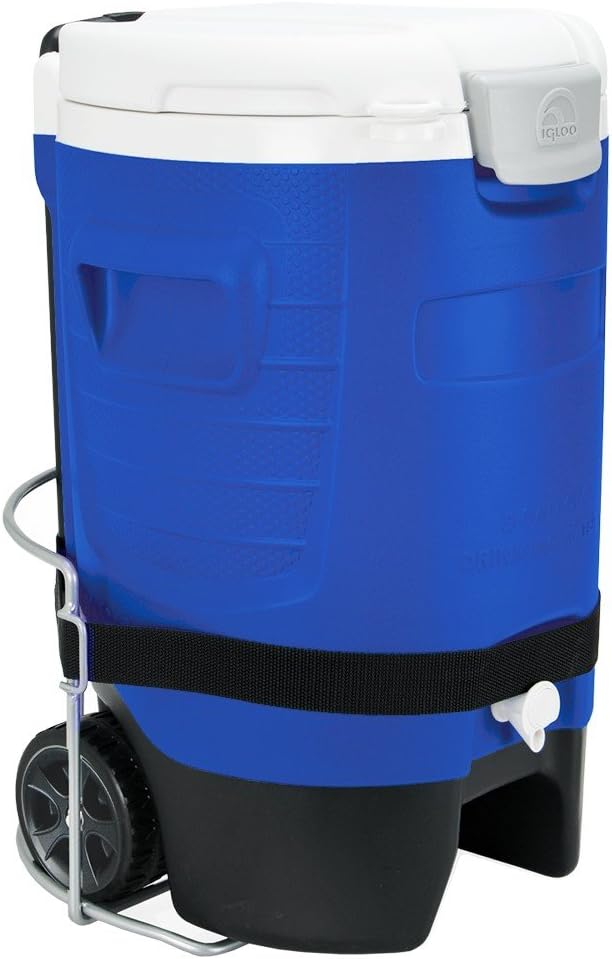 Conservadora bebidas con ruedas 5gal color azul