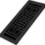 4 Pzas Registro Suelo Oriental 4x12" Acabado Negro