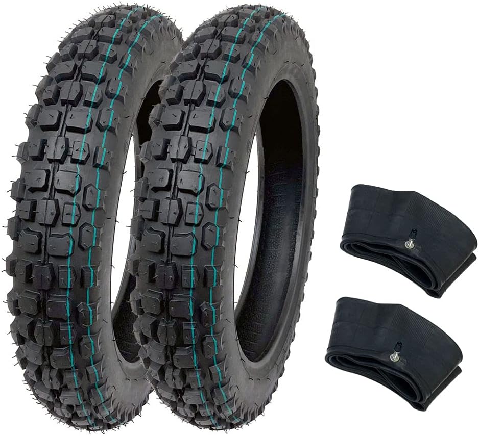 Set 2 Neumáticos Knobby 3.00-12 con Tubos Motocross