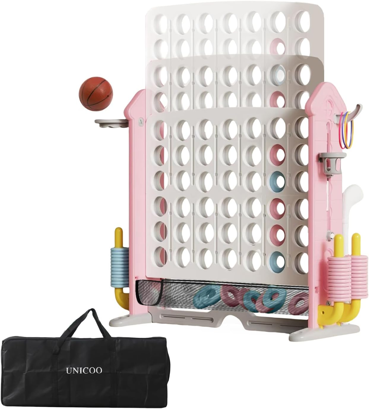 Set 4 en 1 aro baloncesto con bolsa transporte