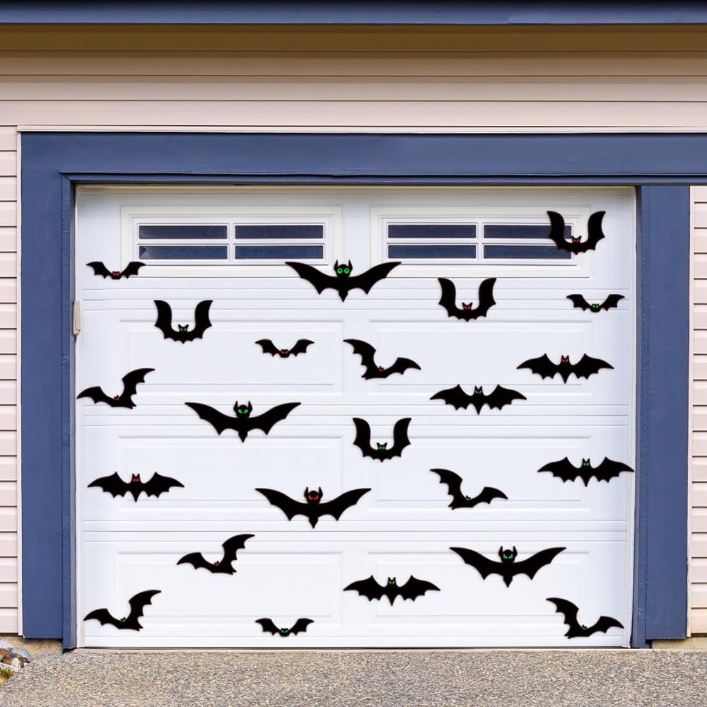 Murciélagos magnéticos decoración puerta garaje Halloween
