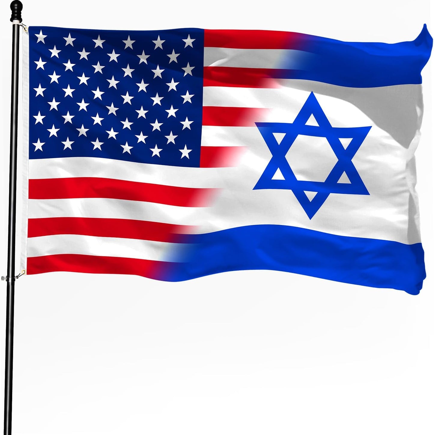 Bandera Israel-Estados Unidos 3x5ft poliéster doble costura