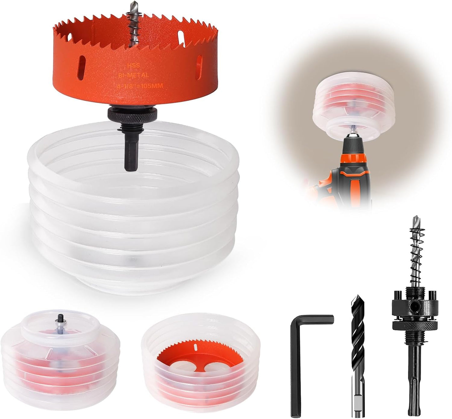 Sierra agujero 4 1/8pulg luces empotradas