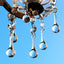 12 Pzas Prismas Cristal Gota Lluvia Candelabro