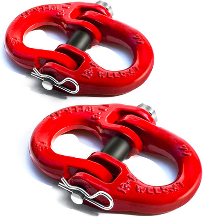 Enganche seguridad cadena remolque rojo