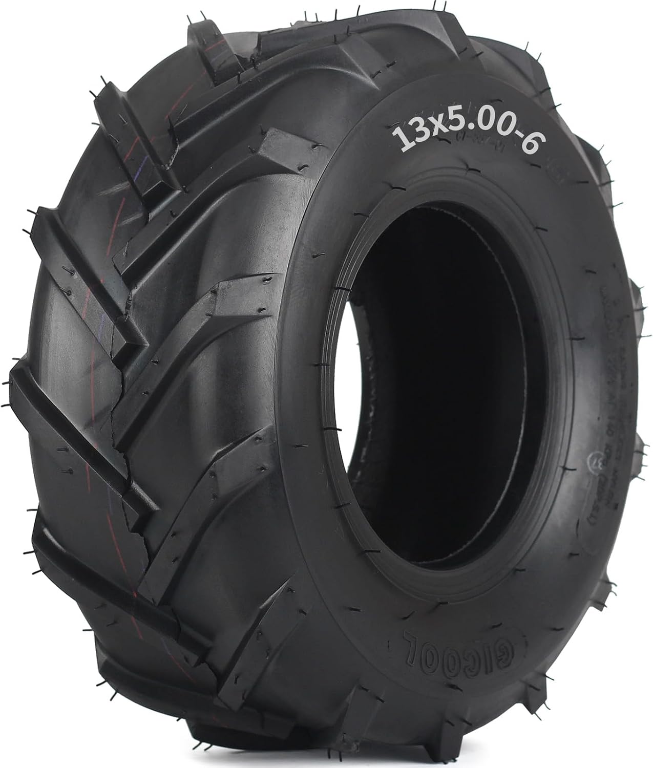 Neumático sin cámara 13x5-6 para tractor 2 capas súper orejeta