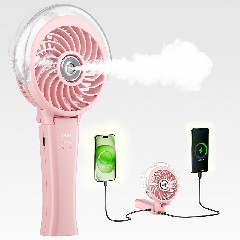 Ventilador de mano con niebla recargable 4000mAh 50ml