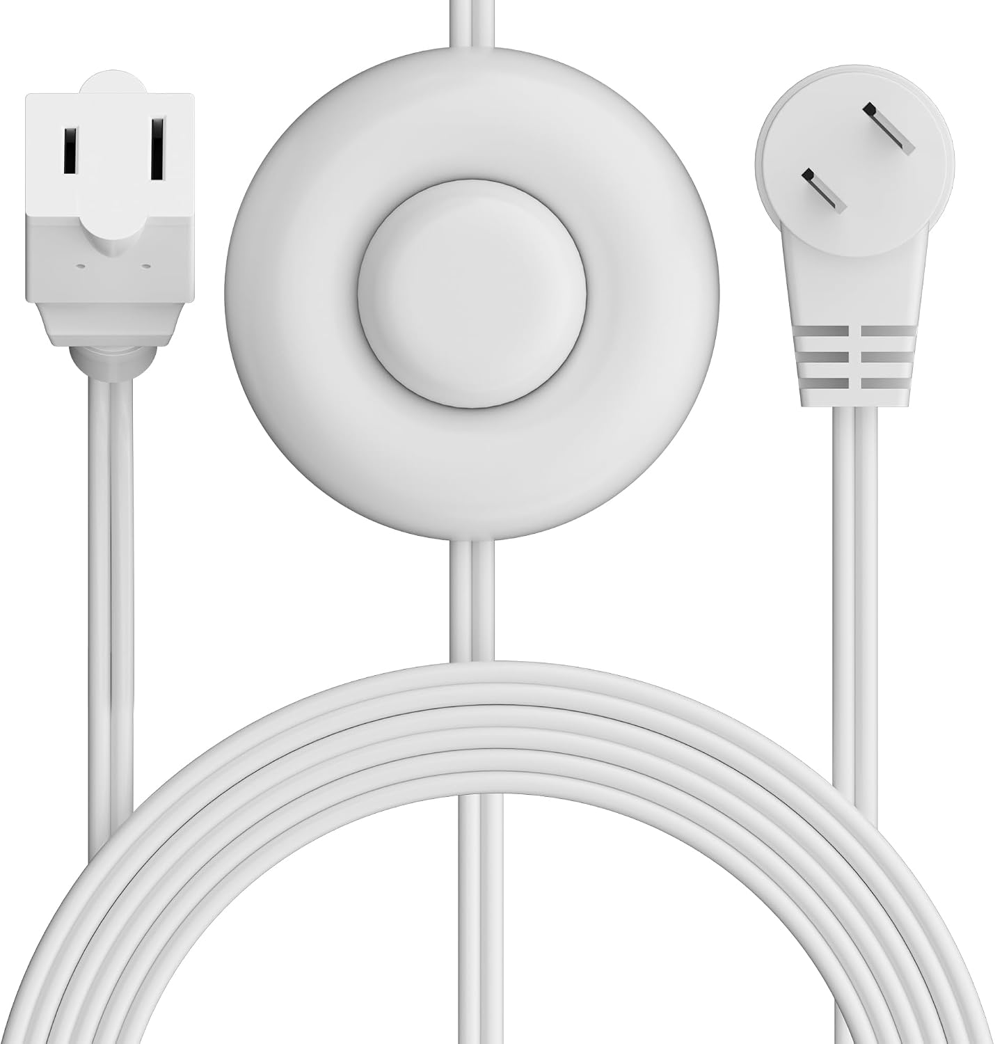 Cable extensión enchufe plano 4ft con interruptor pedal 125V