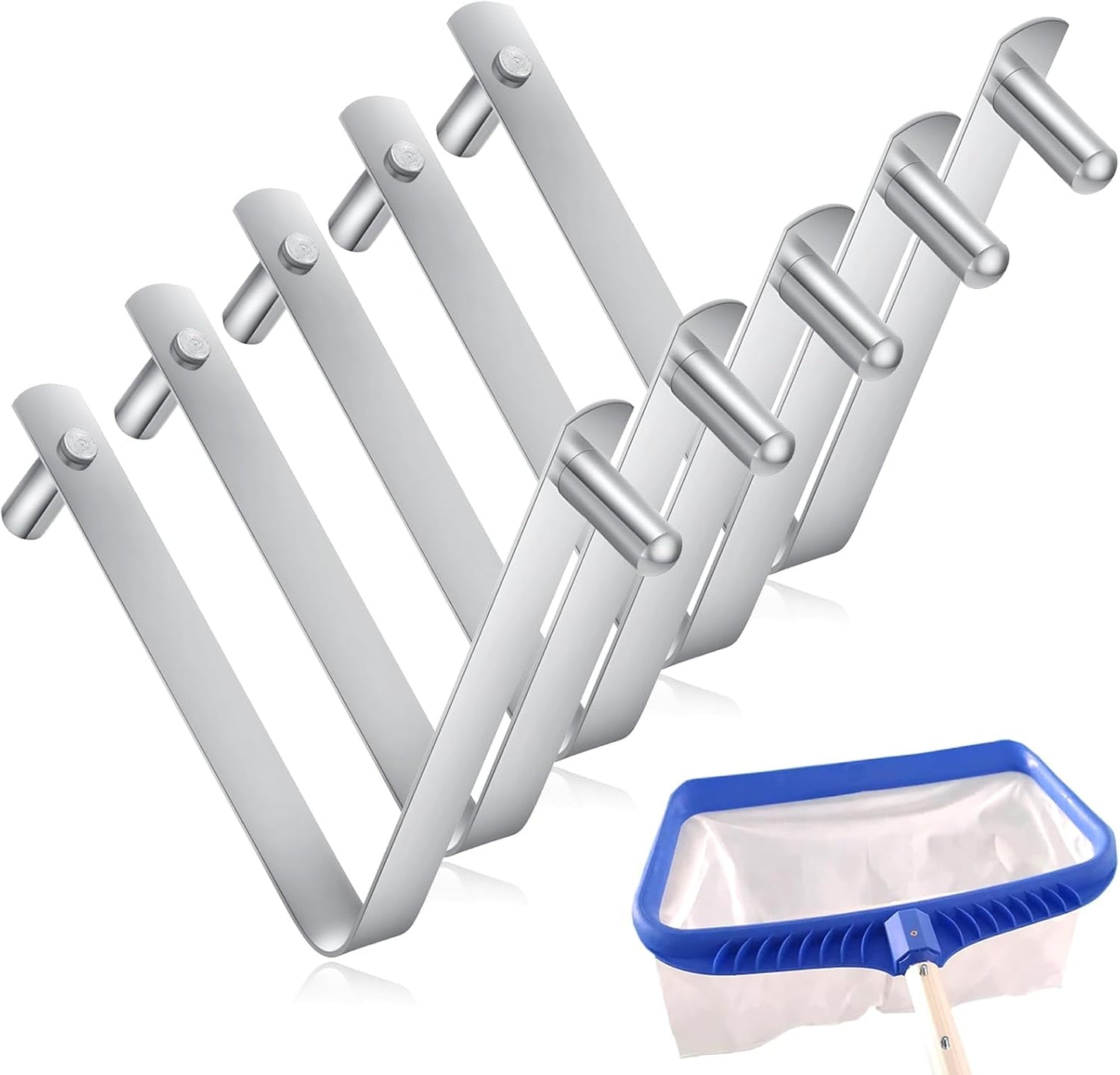 5 Clips Acero Inox 304 para Poste Piscina y Spa