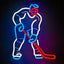 Letrero neón hockey LED para dormitorio niños