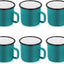 6 Tazas Café Esmaltadas 12oz para Campamento y Picnic