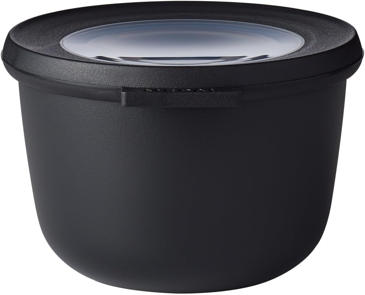 Cuenco Almacenar Servir Alimentos Tapa 17oz Negro