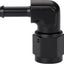 Adaptador manguera 1/4" giratorio aluminio negro